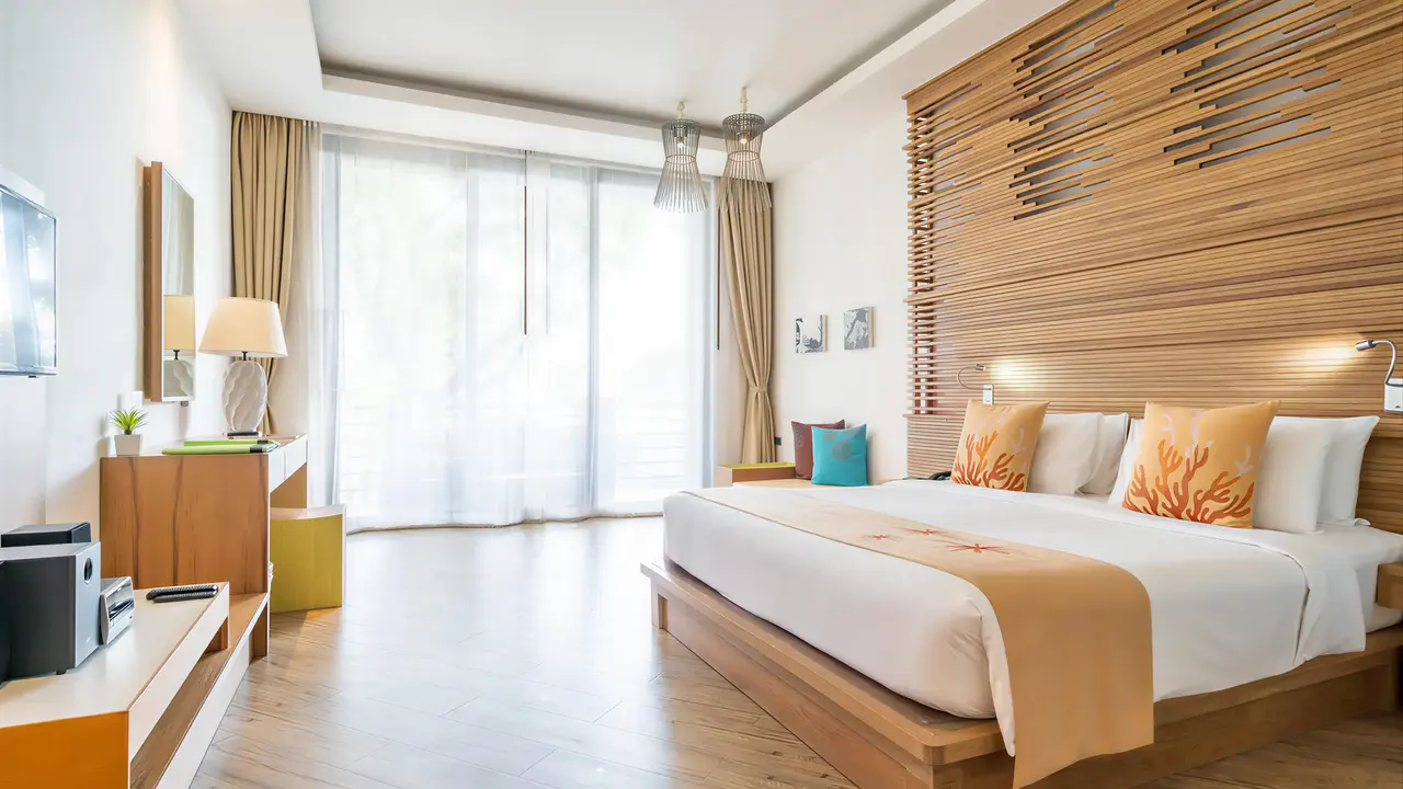 Nowoczesna sypialnia w hotelu Sai Kaew