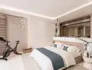 Nowoczesna sypialnia z rowerkiem w Sentido Marillia Resort & Spa