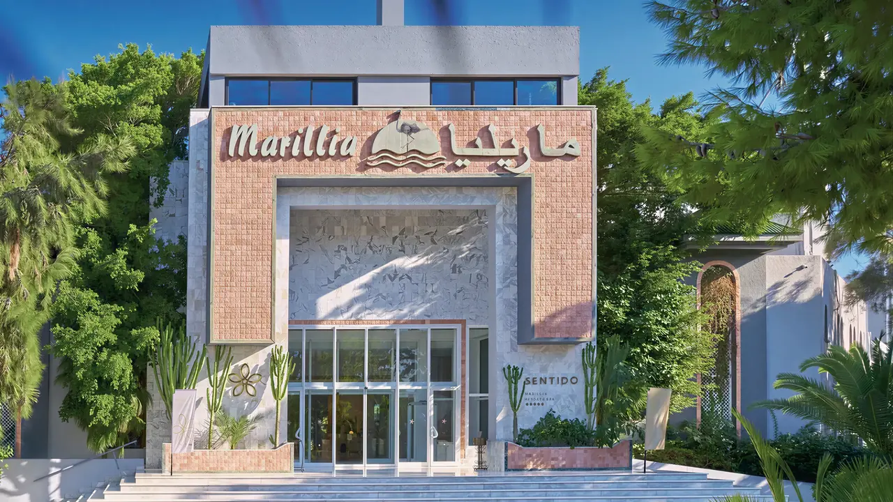 Elewacja i wejście główne do Sentido Marillia Resort & Spa