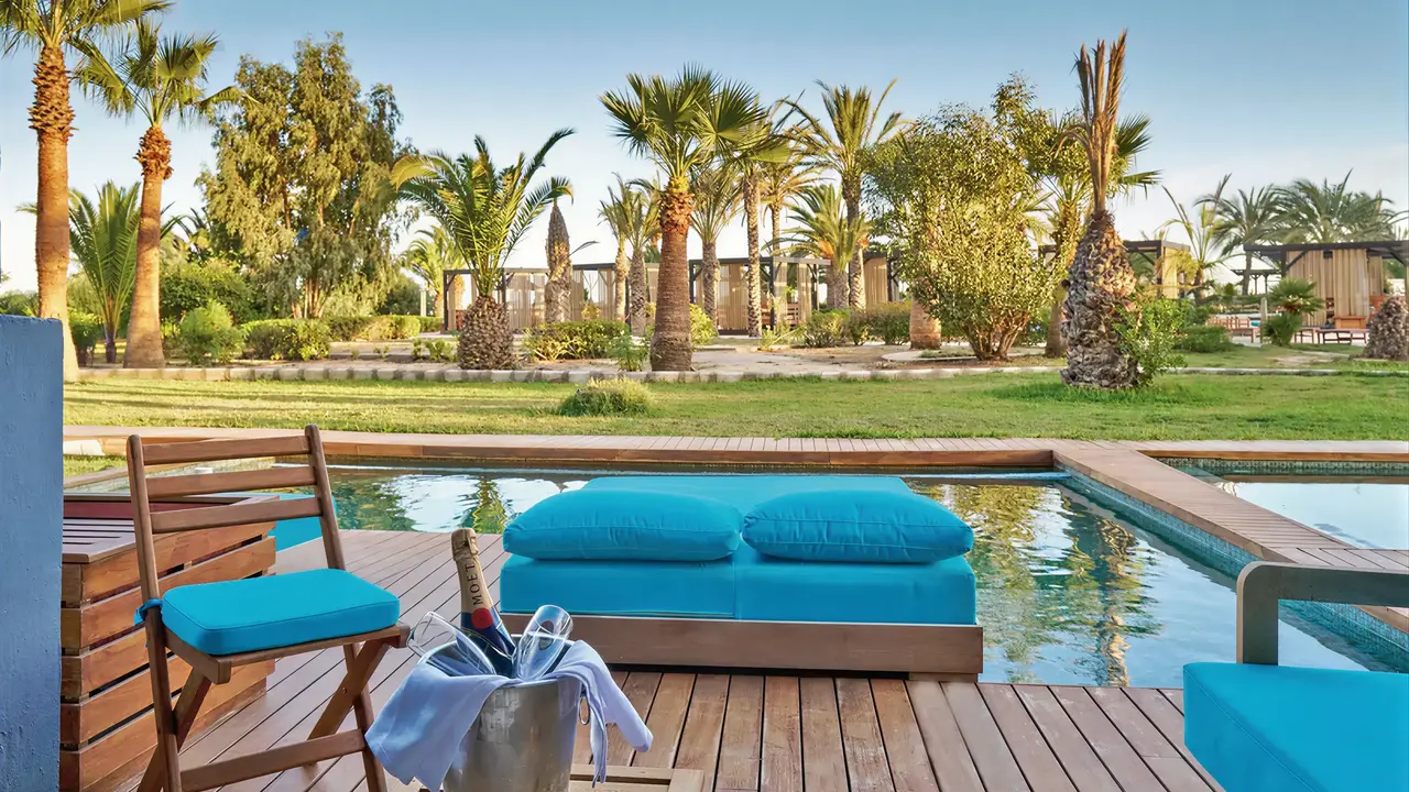 Prywatny taras z basenem w Sentido Marillia Resort & Spa