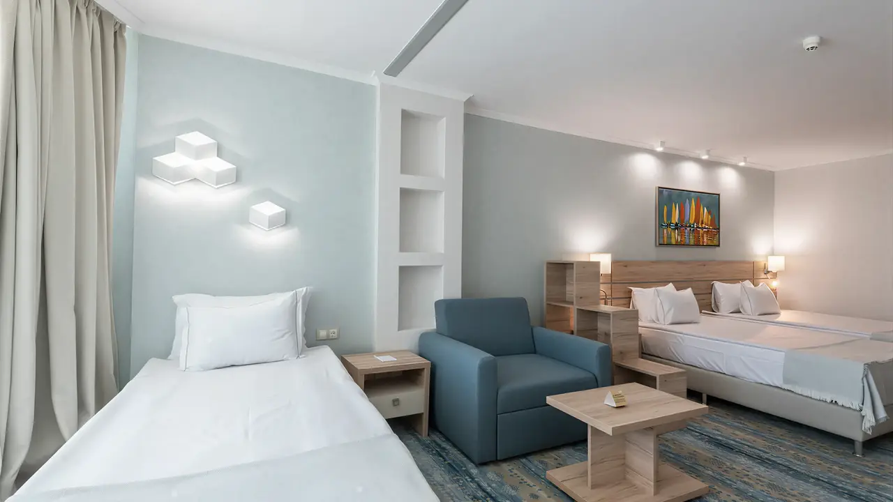 Wnętrze pokoju gościnnego w Sentido Neptun Beach