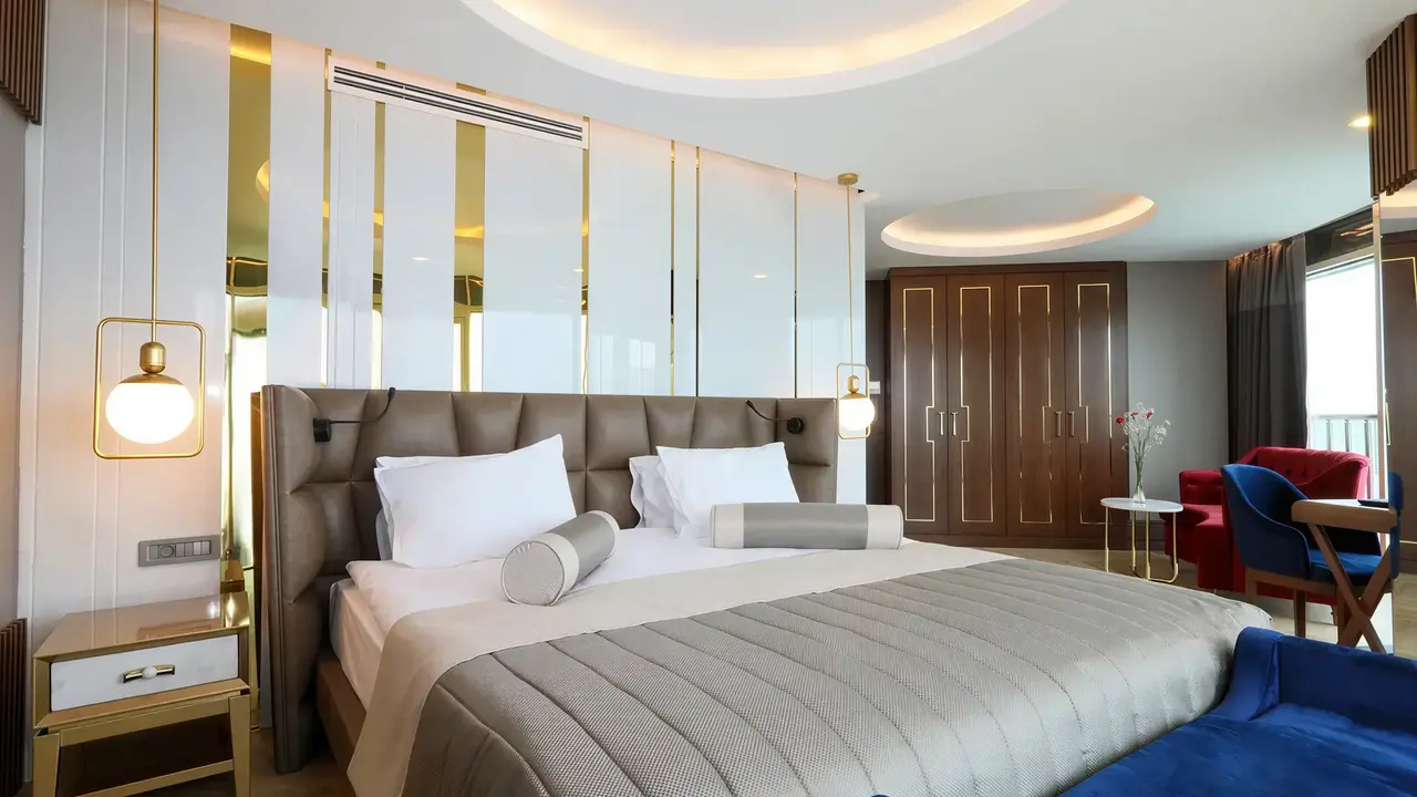 Nowoczesna sypialnia w hotelu Sherwood Exclusive Lara