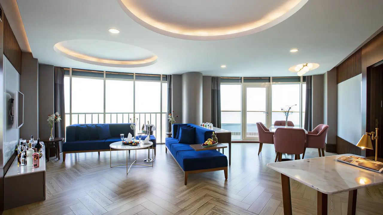 Nowoczesny salon w apartamencie Sherwood Exclusive Lara