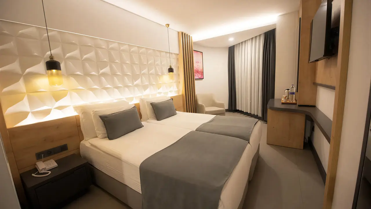 Nowoczesna sypialnia w hotelu Signature Blue Resort