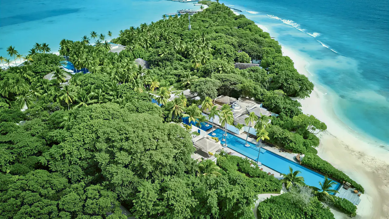 Widok z lotu ptaka na Sirru Fen Fushi Private Lagoon Resort