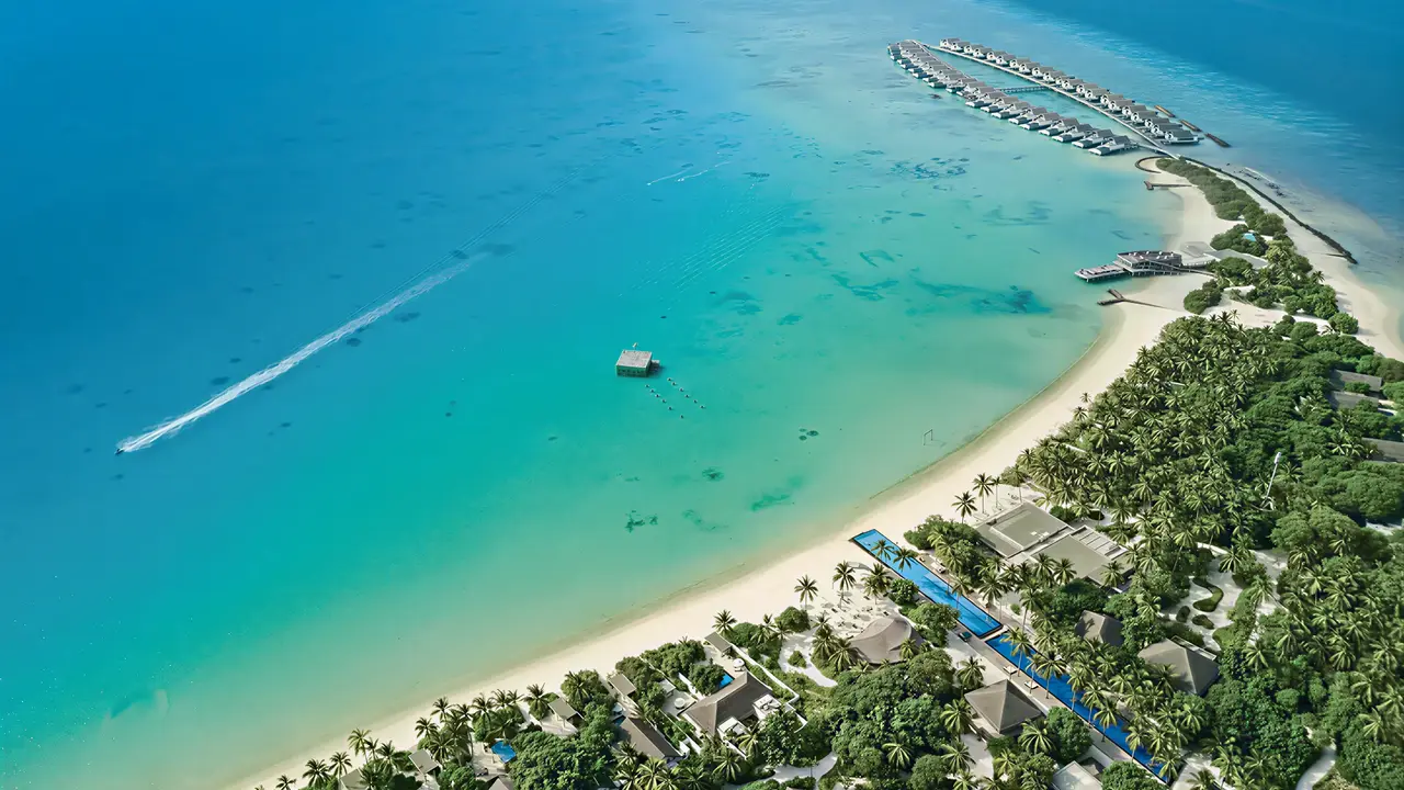 Widok z lotu ptaka na Sirru Fen Fushi Private Lagoon Resort