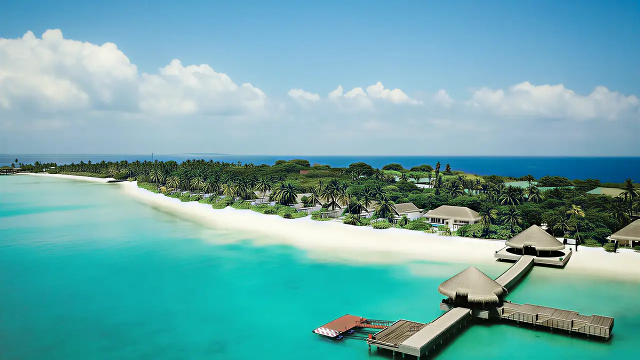 Widok z lotu ptaka na Sirru Fen Fushi Private Lagoon Resort