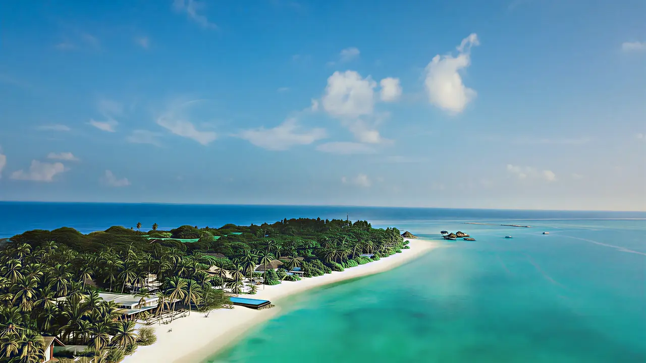 Widok z lotu ptaka na Sirru Fen Fushi Private Lagoon Resort
