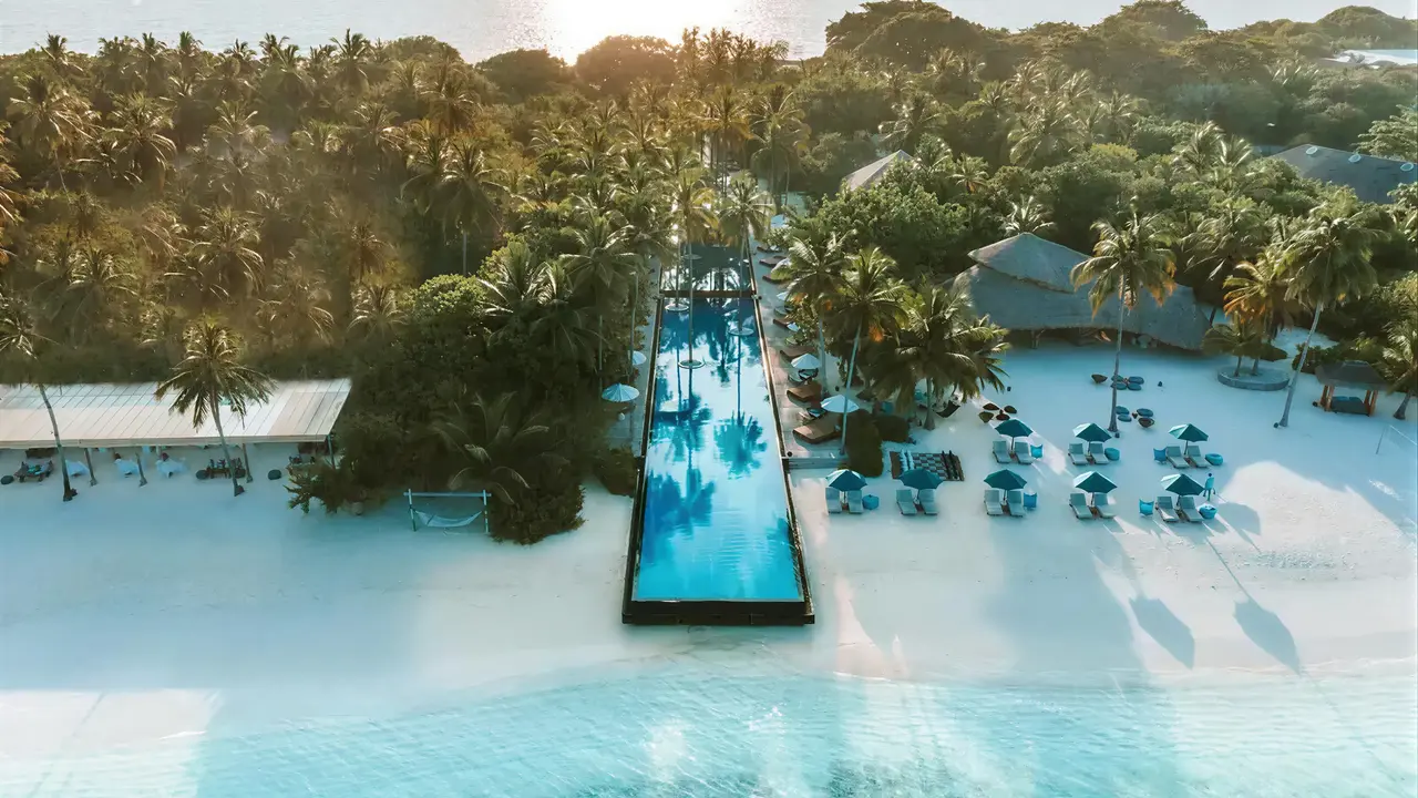 Widok z lotu ptaka na Sirru Fen Fushi Private Lagoon Resort