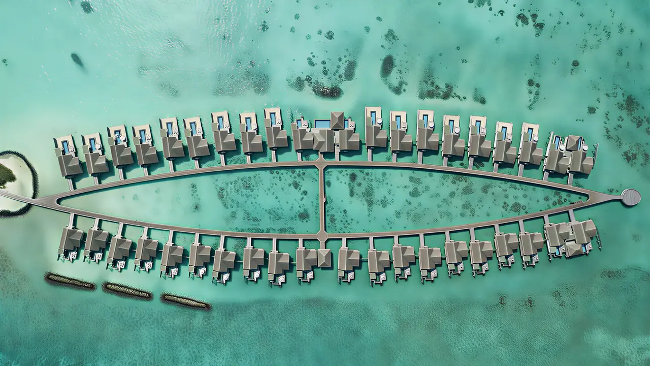 Widok z lotu ptaka na Sirru Fen Fushi Private Lagoon Resort