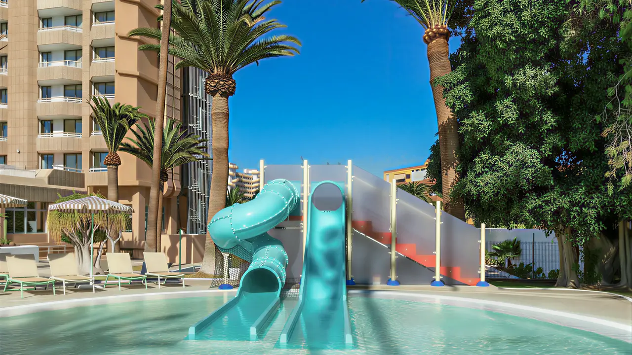 Zjeżdżalnie wodne w Sol Arona Tenerife 