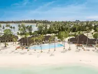 Widok na kompleks Sun Siyam Olhuveli z lotu ptaka