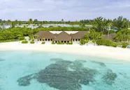 Widok na kompleks Sun Siyam Olhuveli z lotu ptaka