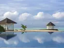 Basen z widokiem na plażę w Sun Siyam Olhuveli