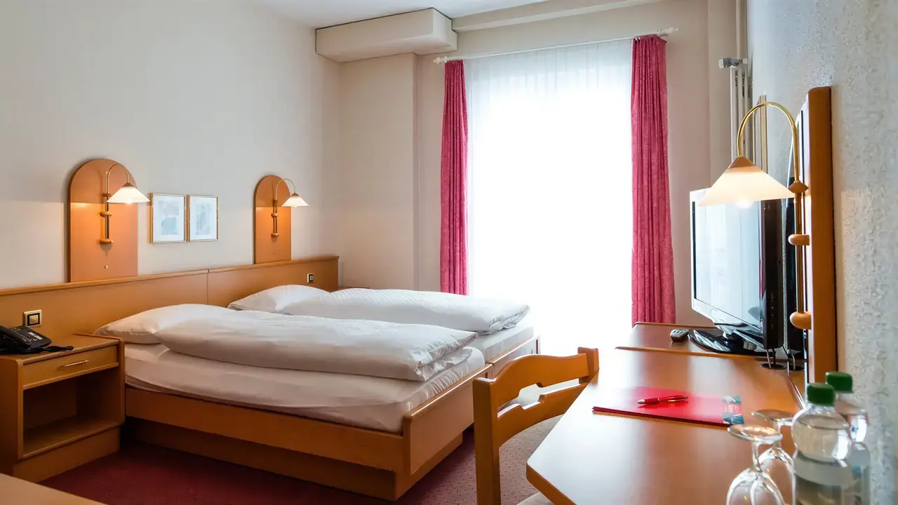 Pokój z łóżkami w hotelu Terrace