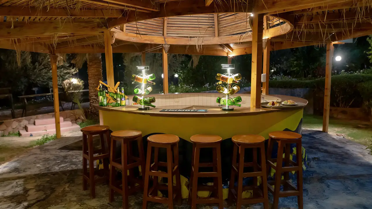 Bar z hokerami w Tropitel Dahab Oasis