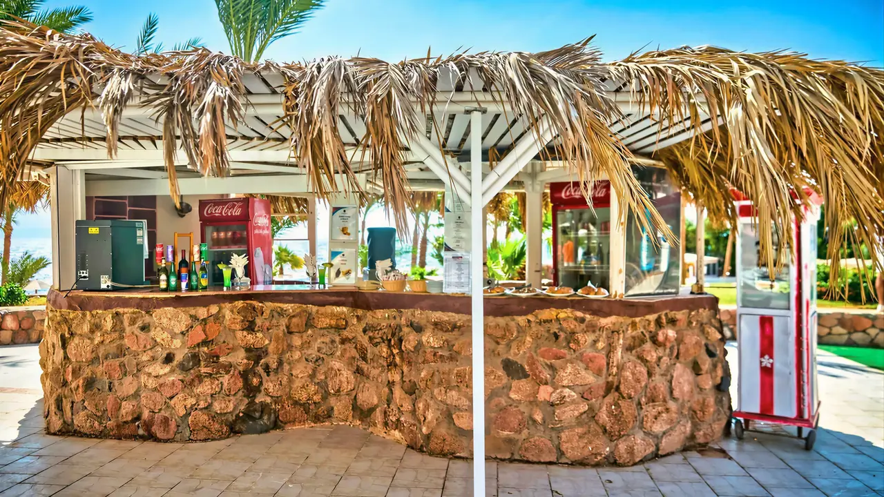 Bar z napojami w hotelu Tropitel Dahab Oasis