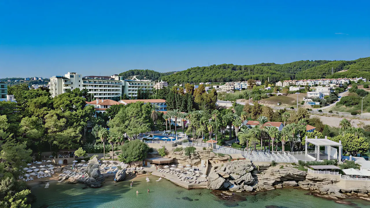 Widok na kompleks Utopia Beach Club z lotu ptaka