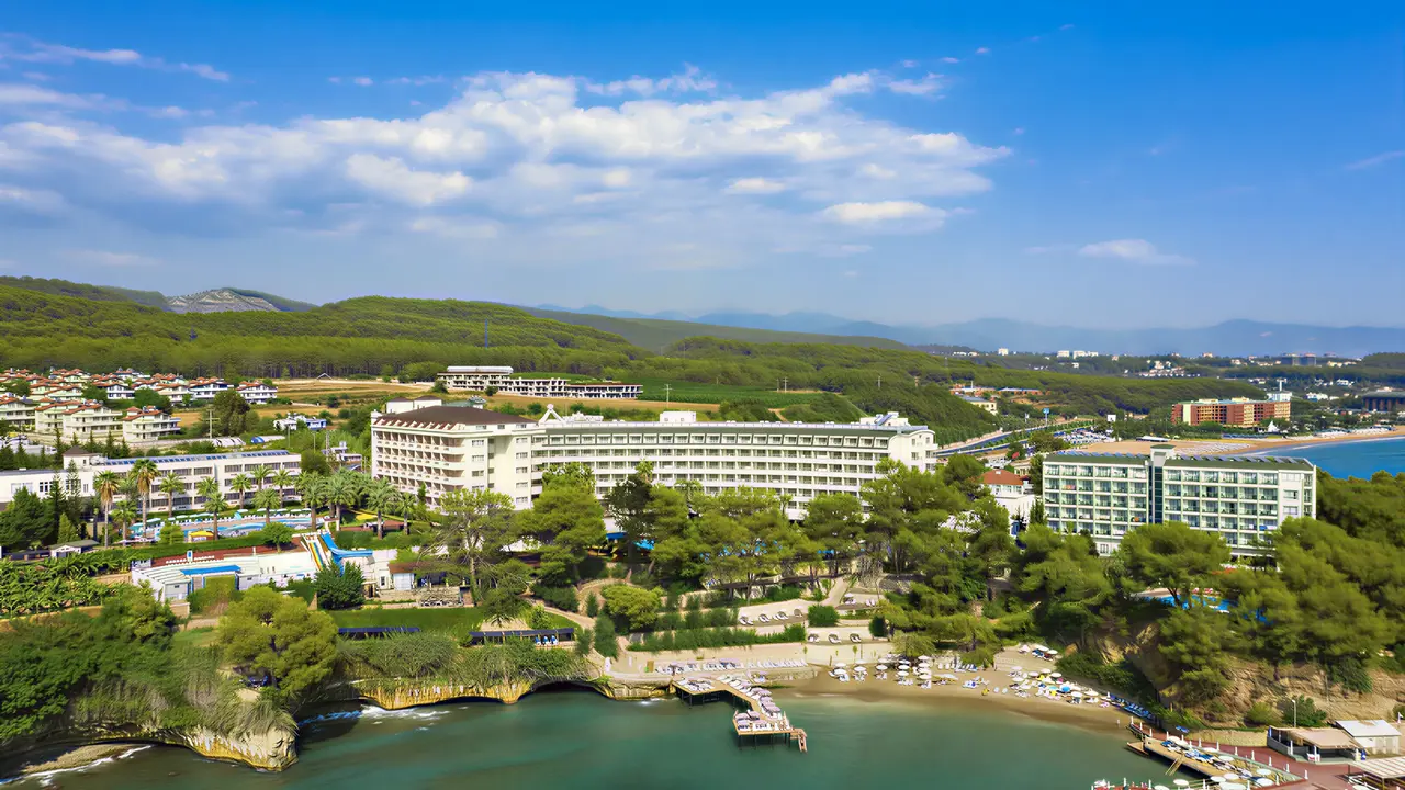 Widok na kompleks Utopia Beach Club z lotu ptaka