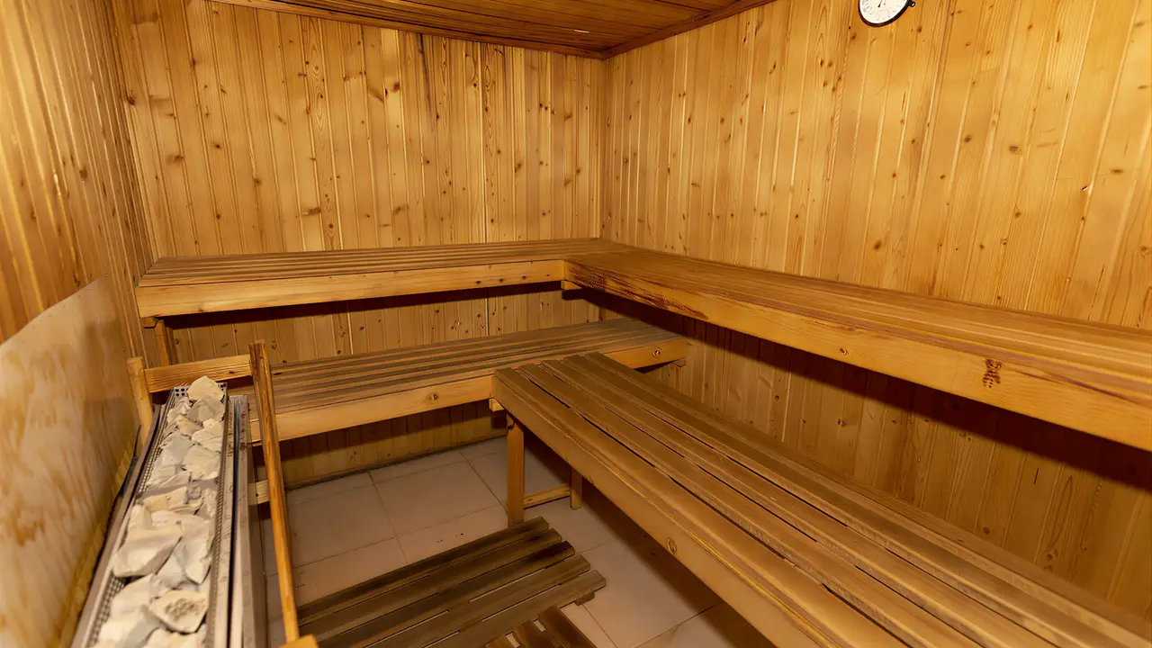 Drewniana sauna w hotelu Villa Adeje Beach