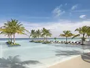 Basen z palmami w Villa Nautica