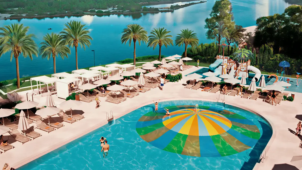 Basen z kolorowym wzorem w Viva Eden Lago