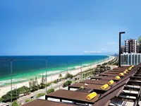 Widok na plażę z tarasu w Windsor Oceanico