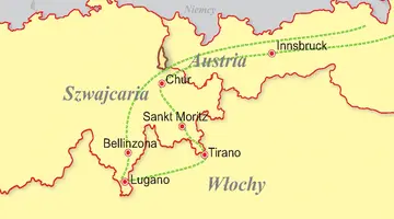Austria, Szwajcaria, Włochy - Czerwonym Pociagiem przez Alpy