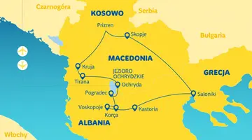 Bałkański gwiazdozbiór - zwiedzanie Macedonii, Grecji, Kosowa, Albanii
