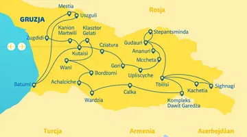 Gruzja- Morze Czarne i zielony Kaukaz