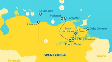 Indianie, dżungla, wodospady z pobytem na Los Roques