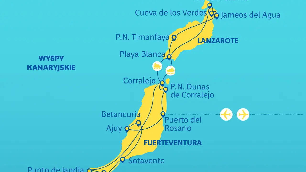 Lanzarote i Fuerteventura - Wyspy Ognia i Wiatru