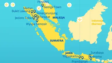 Malezja, Sumatra i Jawa - w cieniu wulkanów i orangutanów
