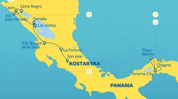 Panama, Kostaryka i Nikaragua - morze lasów, lawa przyjemności