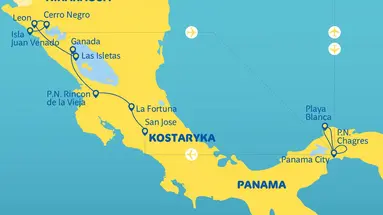 Panama, Kostaryka i Nikaragua - morze lasów, lawa przyjemności