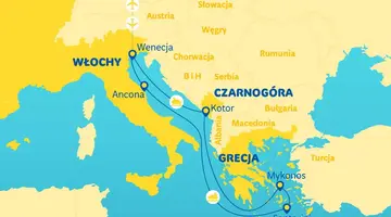 Rejs wzdłuż Czarnogóry, Grecji i Włoch - MSC Cruises