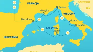 Rejs wzdłuż Hiszpanii, Włoch i Francji - Costa Crusies