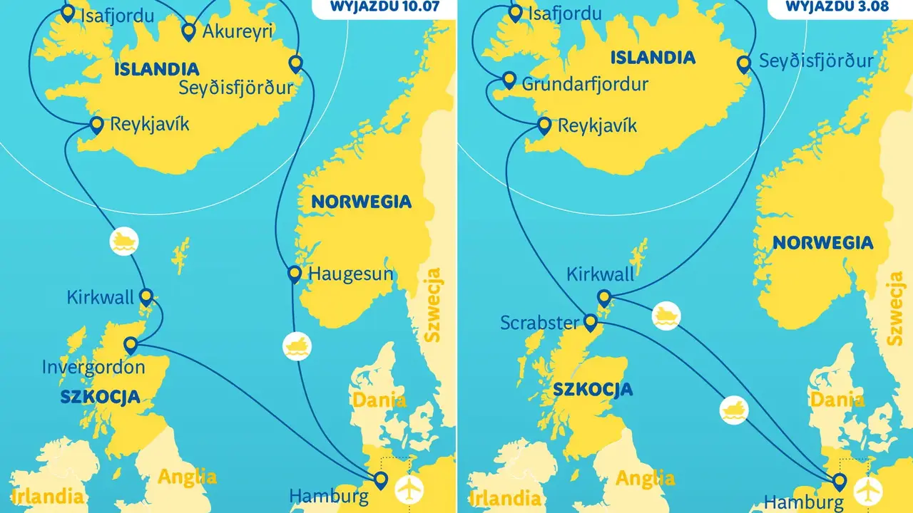 Rejs wzdłuż wybrzeży Islandii i Szkocji - Costa Cruises