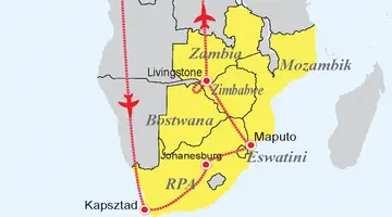 RPA, Eswatini, Mozambik, Zambia, Zimbabwe, Botswana - Sześć krajów Afryki 2025