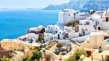 SANTORINI BŁĘKIT I BIEL CYKLAD