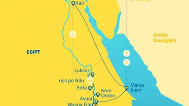 Symbole Egiptu – Nil i Piramidy z Marsa Alam