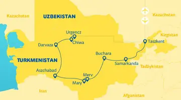 Szlak Wschodnich Legend: Uzbekistan i Turkmenistan