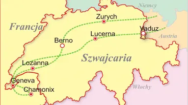 Szwajcaria - Luksemburg - Francja - alpejska kraina