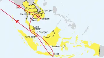 Tajlandia, Wietnam, Kambodża, Malezja, Singapur, Indonezja - sześć krajów Azji
