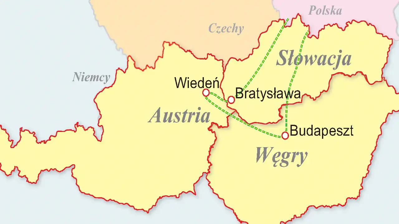 Węgry, Austria, Słowacja - Trzy stolice