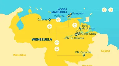Wenezuela - Indianie, dżungla, wodospady.