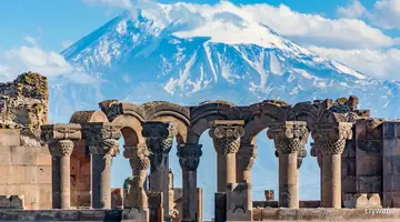 Widok na Ararat - zwiedzanie Armenii