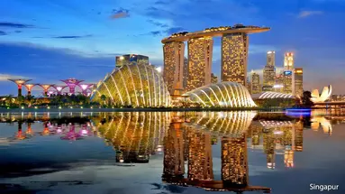 Wieżowce Singapuru i plaże Tajlandii