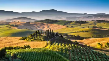 Zielone wzgórza Toskanii